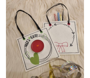 ADVENTSKALENDER 21. Dezember - Stickserie - ITH Kerzenteppich Tasche